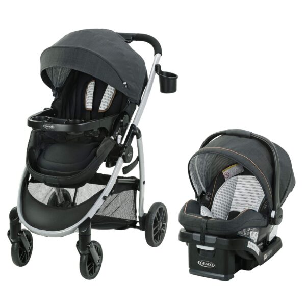 Système de voyage Graco Modes Pramette avec siège d'auto pour nourrisson SnugRide SnugLock 35 Lite DLX, noir