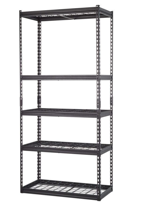 Unité de stockage/étagère réglable en fil d'acier à 5 tablettes Mastercraft, 36 x 18 x 78 po