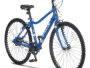 Vélo électrique léger Stratus Hightown avec cadre en aluminium, roues 700C, bleu