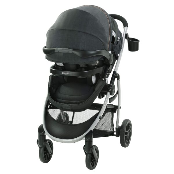 Système de voyage Graco Modes Pramette avec siège d'auto pour nourrisson SnugRide SnugLock 35 Lite DLX, noir – Image 2