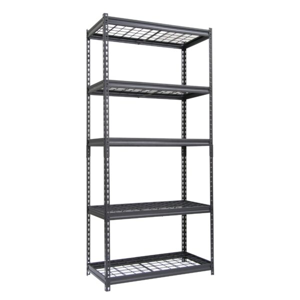 Unité de stockage/étagère réglable en fil d'acier à 5 tablettes Mastercraft, 36 x 18 x 78 po – Image 2