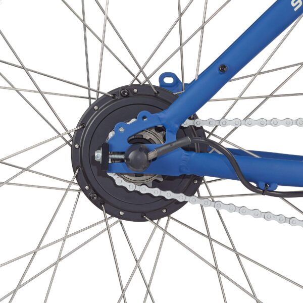Vélo électrique léger Stratus Hightown avec cadre en aluminium, roues 700C, bleu – Image 4