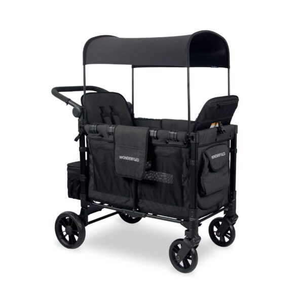 Poussette chariot double Clek W2 Elite, 2 sièges, noir