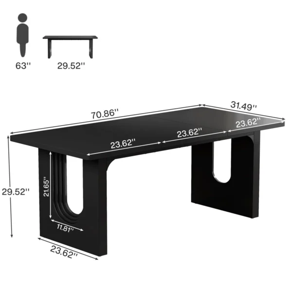 Table de salle à manger Faustine L 70,9 x l 31,5 – Image 2