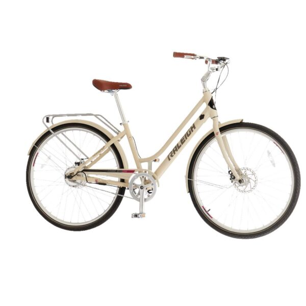 Vélo électrique Raleigh Dobson Comfort, léger, écran ACL intégré, 700C roues, beige – Image 3
