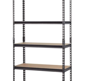 Unité de stockage/étagère réglable en acier et en bois à 5 tablettes Mastercraft, 36 x 16 x 72 po