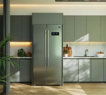 Réfrigérateur autoportant côte à côte 33 pouces en acier inoxydable Salerno, 15,6 pieds cubes