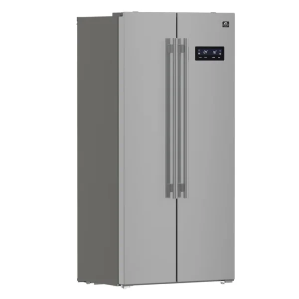 Réfrigérateur autoportant côte à côte 33 pouces en acier inoxydable Salerno, 15,6 pieds cubes – Image 3
