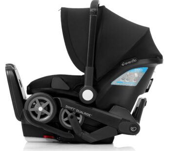 Evenflo Shyft DualRide système de voyage avec siège auto pour bébé et poussette, noir