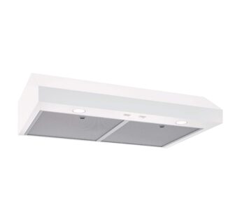 Hotte de cuisine à ventilateur de dessous d’armoire Broan Glacier1, 350 pi3/min, blanc, 30 po