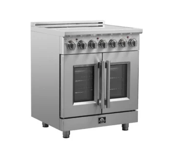 Cuisinière électrique 30 pouces Alta Qualita Massimo, porte française, 5 éléments, 4,32 pieds cubes avec friteuse à air