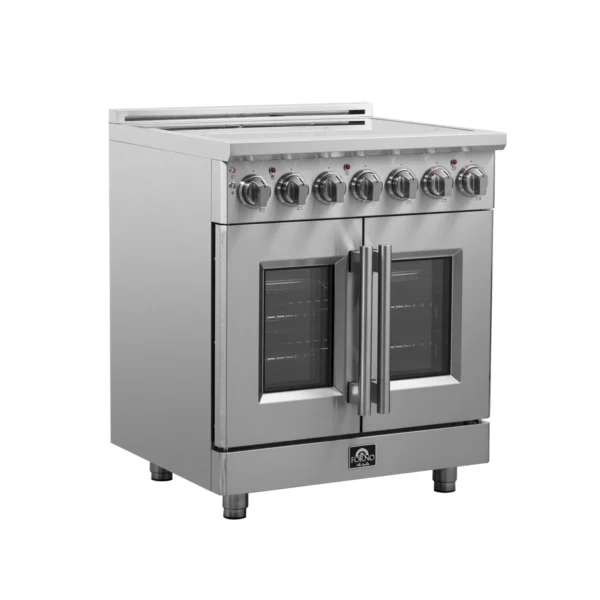 Cuisinière électrique 30 pouces Alta Qualita Massimo, porte française, 5 éléments, 4,32 pieds cubes avec friteuse à air
