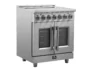 Cuisinière électrique 30 pouces Alta Qualita Massimo, porte française, 5 éléments, 4,32 pieds cubes avec friteuse à air