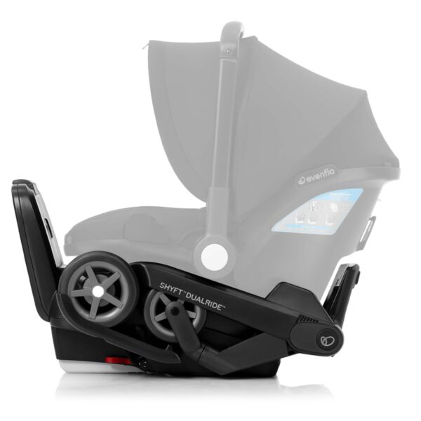 Evenflo Shyft DualRide système de voyage avec siège auto pour bébé et poussette, noir – Image 4