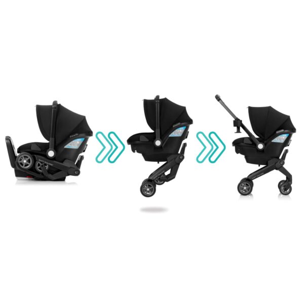Evenflo Shyft DualRide système de voyage avec siège auto pour bébé et poussette, noir – Image 5