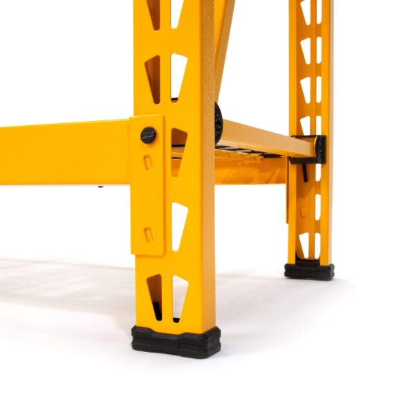 Unité de stockage/étagère en fil métallique robuste à 3 tablettes réglables DeWALT 41590, 48 x 18 x 50 po, jaune – Image 5