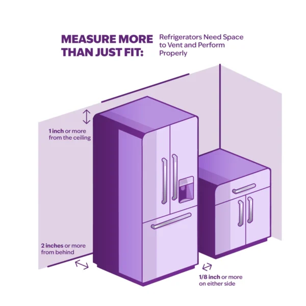 Réfrigérateur de 18,75 pieds cubes à porte française, réfrigérateur de cuisine grande capacité 33 pouces avec congélateur inférieur et 2 tiroirs de congélateur, 2 portes réglables, dégivrage automatique – Image 7