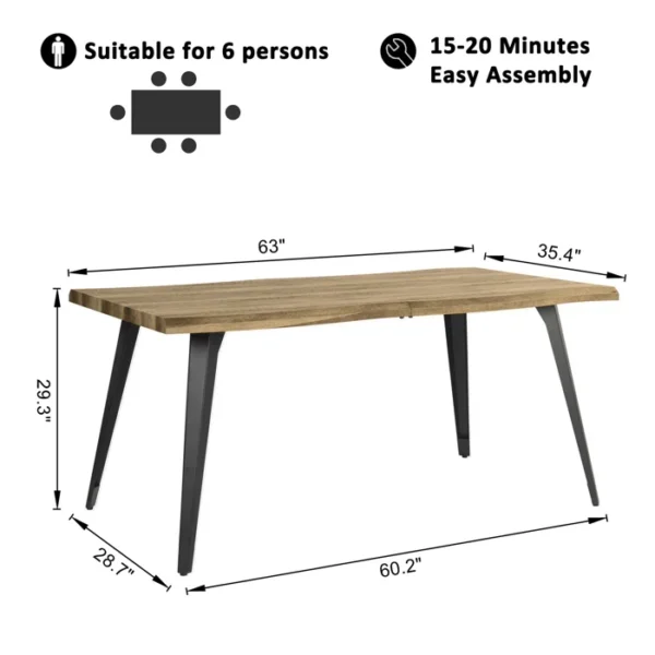 Table de salle à manger Shivani – Image 9