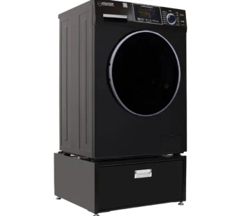 EZ 4800 V + PDL 4455 Black Laveuse à chargement frontal avec piédestal 1,62 pieds cubes Equator Advanced Appliances