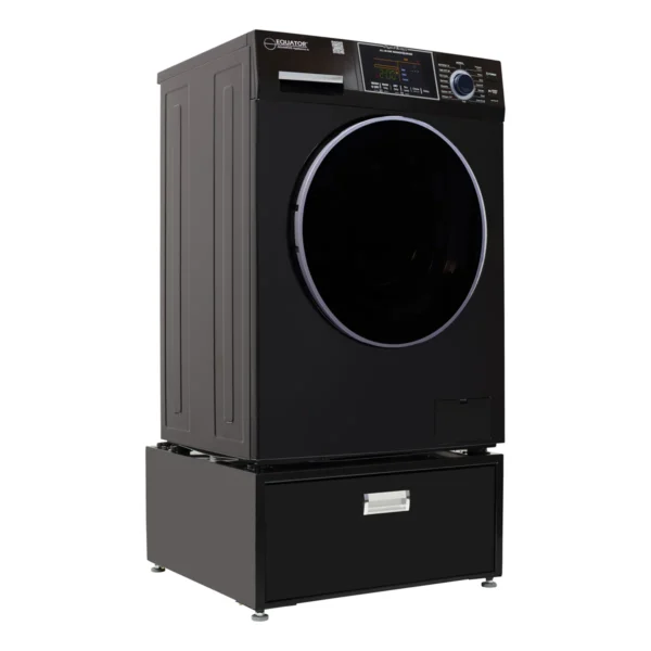 EZ 4800 V + PDL 4455 Black Laveuse à chargement frontal avec piédestal 1,62 pieds cubes Equator Advanced Appliances