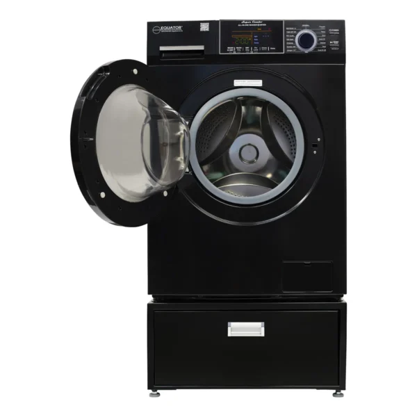 EZ 4800 V + PDL 4455 Black Laveuse à chargement frontal avec piédestal 1,62 pieds cubes Equator Advanced Appliances – Image 2
