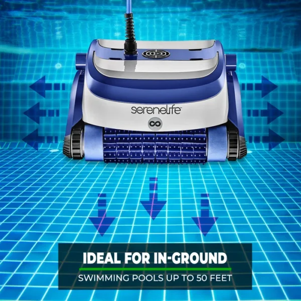 Aspirateur robot sans sac avec deux moteurs SereneLife – Image 4