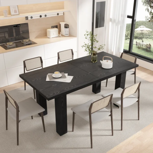 Table de salle à manger rectangulaire extensible – Image 4
