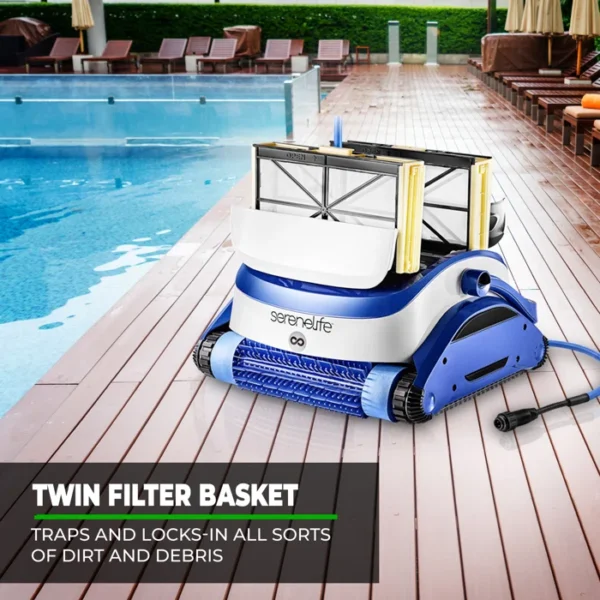 Aspirateur robot sans sac avec deux moteurs SereneLife – Image 5