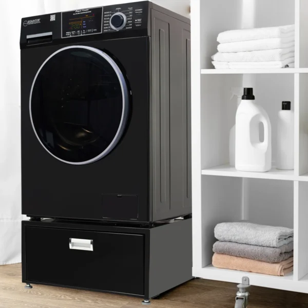 EZ 4800 V + PDL 4455 Black Laveuse à chargement frontal avec piédestal 1,62 pieds cubes Equator Advanced Appliances – Image 5