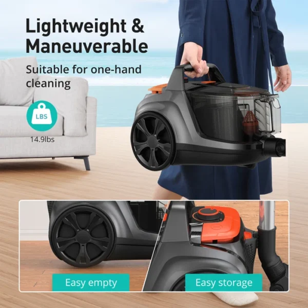 Aspirateur traîneau Aspiron, aspirateurs sans sac 24Kpa – Image 4