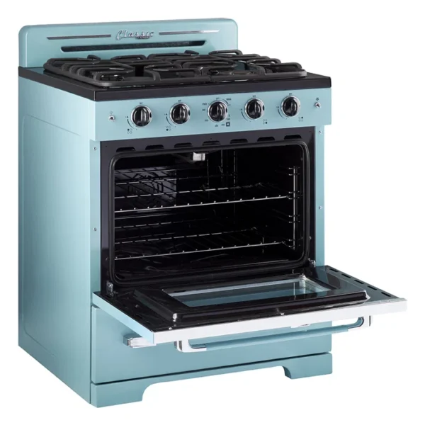 Cuisinière au gaz autoportante 30 po à 4 brûleurs avec four à convection 30 po Classic Retro – Image 12