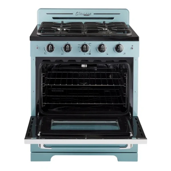 Cuisinière au gaz autoportante 30 po à 4 brûleurs avec four à convection 30 po Classic Retro – Image 2