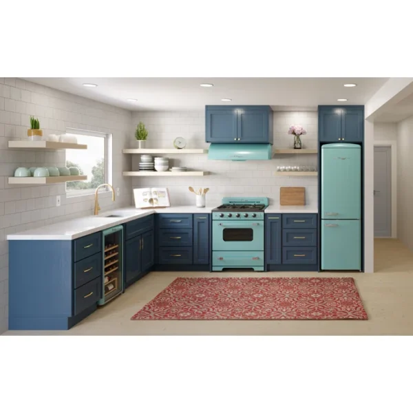 Cuisinière au gaz autoportante 30 po à 4 brûleurs avec four à convection 30 po Classic Retro – Image 4