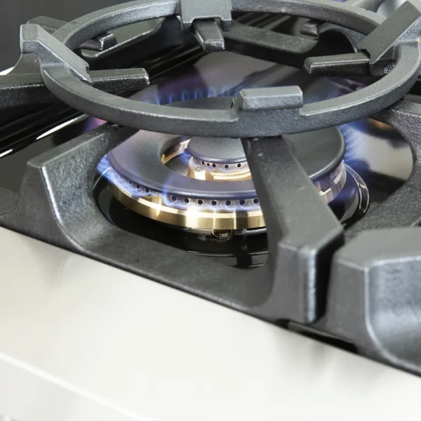 Cuisinière au gaz 48 pouces en acier inoxydable Capriasca, 8 brûleurs en laiton 160 000 BTU, 6,58 pieds cubes Fours doubles – Image 9