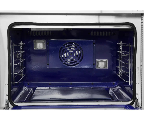 Cuisinière au gaz 48 pouces en acier inoxydable Capriasca, 8 brûleurs en laiton 160 000 BTU, 6,58 pieds cubes Fours doubles – Image 15