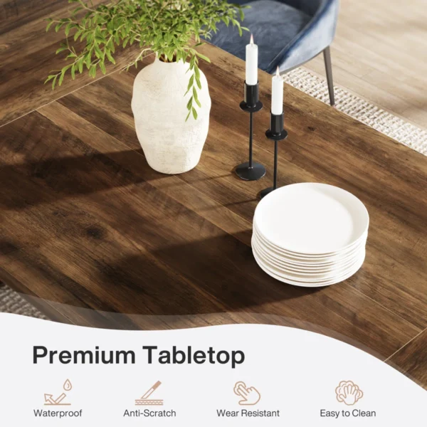 Table de salle à manger 70,9 "pour 6 à 8 personnes – Image 4