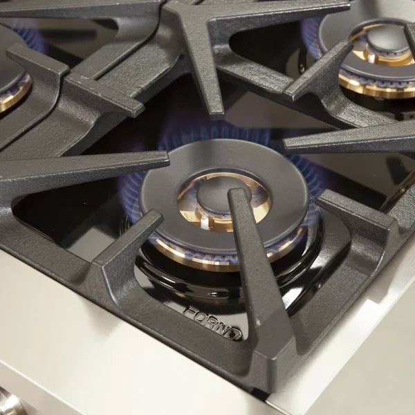 Cuisinière au gaz 48 pouces en acier inoxydable Capriasca, 8 brûleurs en laiton 160 000 BTU, 6,58 pieds cubes Fours doubles – Image 7