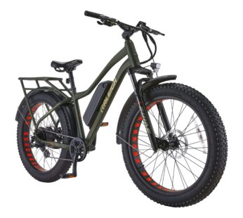 Vélo électrique léger Raleigh Quanta tout-terrain avec phares avant et arrière, 26 po, vert