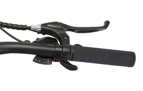 Vélo électrique léger Raleigh Quanta tout-terrain avec phares avant et arrière, 26 po, vert – Image 7
