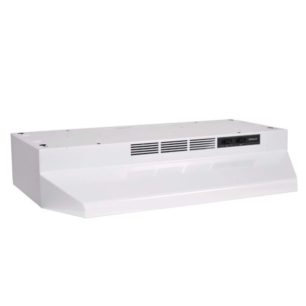 Hotte de cuisine à ventilateur de dessous d'armoire Broan série BU2 230 pi3/min, blanc, 24 po
