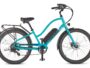 Vélo électrique léger Raleigh Oceania, phares avant et arrière, 26 po, bleu