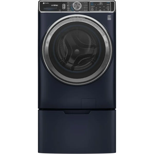 Laveuse intelligente à chargement frontal Energy Star de GE avec capacité de 5,3 pieds cubes avec système d'évent Ultrafresh + avec pare-odeurs