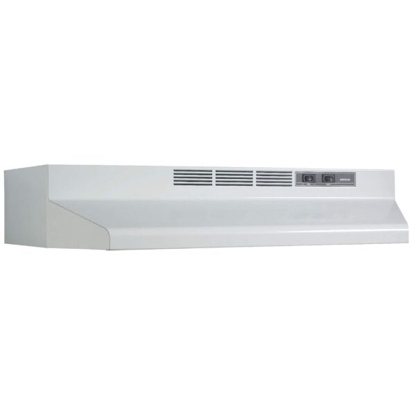 Hotte de cuisine à ventilateur de dessous d'armoire Broan série BU2 230 pi3/min, blanc, 24 po – Image 2
