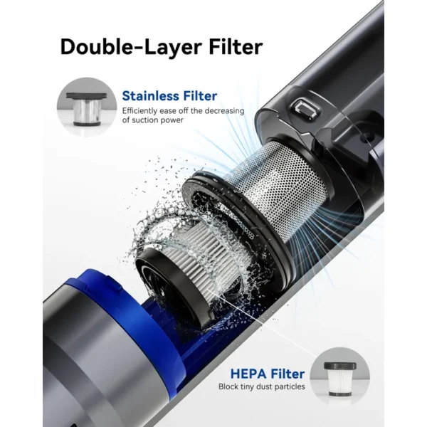 Aspirateur à main sans fil FreAir 20kPa: puissant et léger, portable et à une main, avec une charge rapide et une autonomie de 35 minutes – Image 4