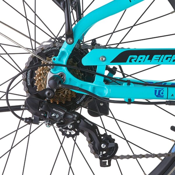 Vélo électrique léger Raleigh Oceania, phares avant et arrière, 26 po, bleu – Image 10