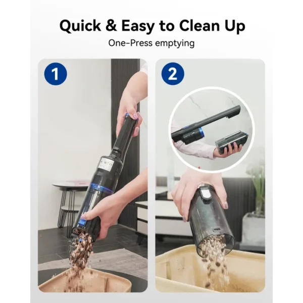 Aspirateur à main sans fil FreAir 20kPa: puissant et léger, portable et à une main, avec une charge rapide et une autonomie de 35 minutes – Image 5