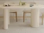 Table de salle à manger luxueuse avec pieds à colonnes romaines Luxe