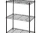Étagère de rangement grillagée ajustable en métal à 3 niveaux Type A, noir