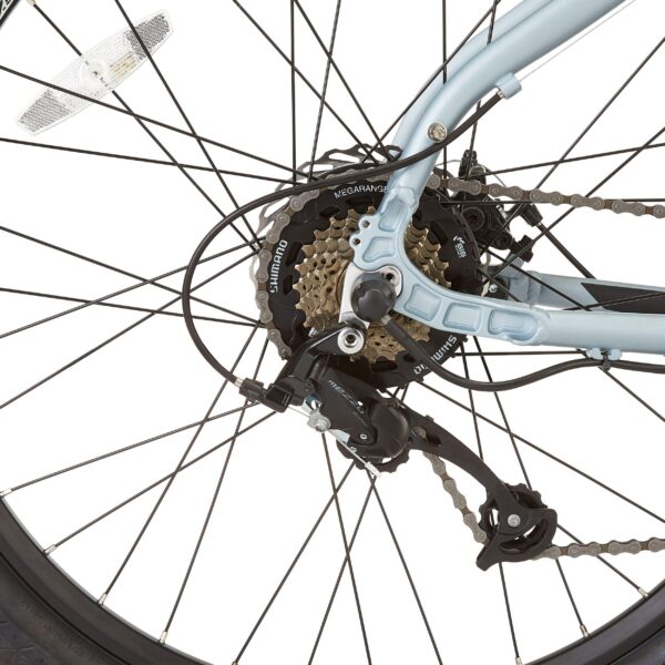 Vélo électrique Raleigh Transit Urban avec phares avant et arrière, roue de 27,5 po, gris – Image 8
