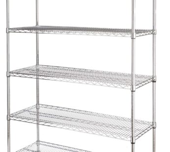 Étagère de rangement grillagée en métal Type A avec roulettes à 6 niveaux